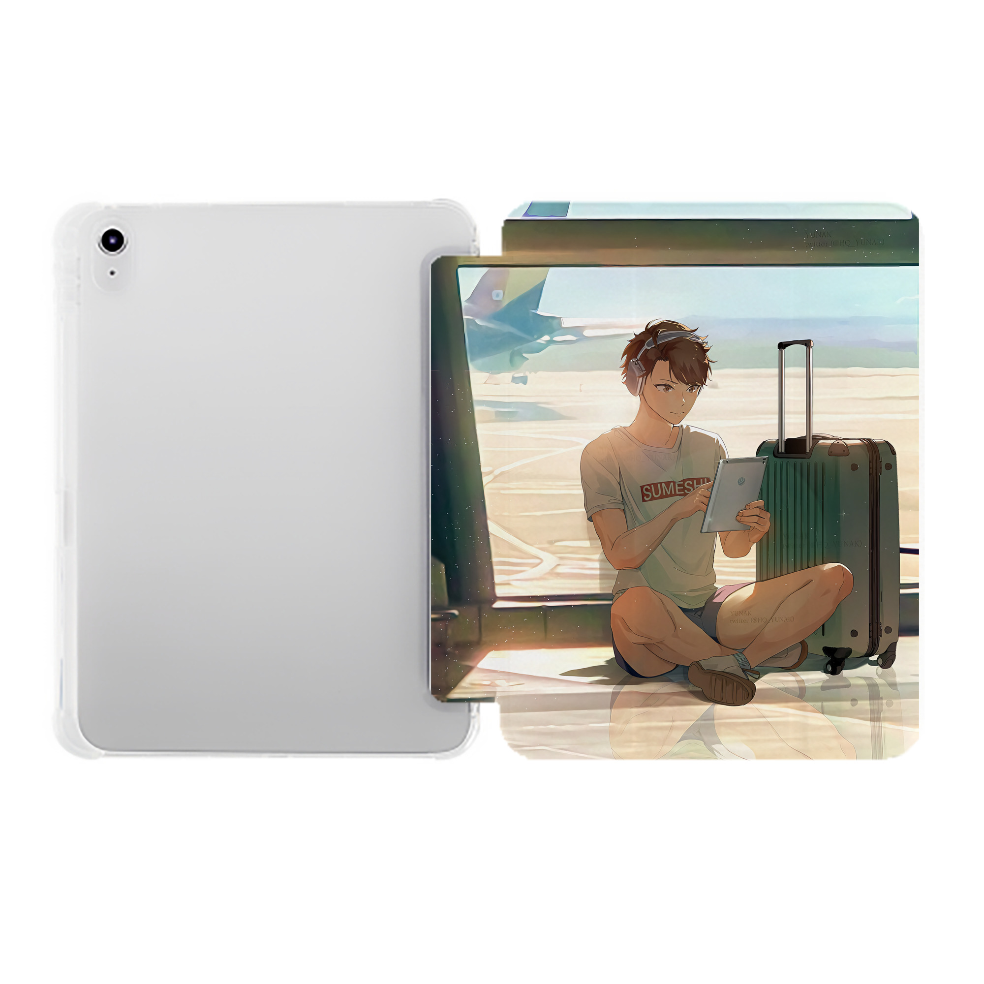 （画像用） ハイキュー!! Haikyu!! IPad ケース ペン収納付き 三つ折りスタンド PUレザー×シリコン 対応機種9.5/10.5/10.9インチ